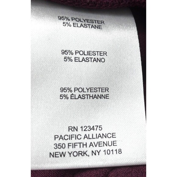 Ellen Tracy Women Jacket Maroon Poly Blend Button Up Collar Blazer Sz XL 1095E4 - Picture 11 of 12